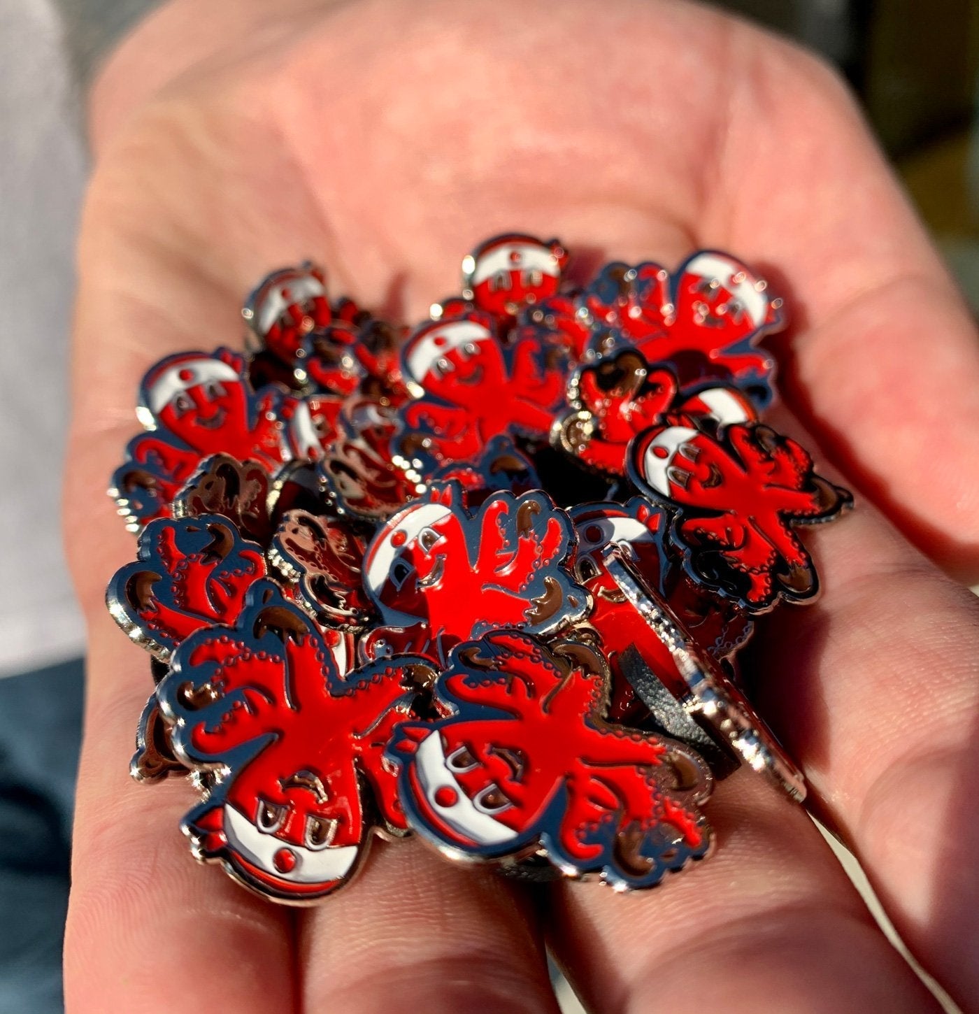 Red Octo Pin C3